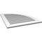 Ekena Millwork Quarter Round Top Right Surface Mount PVC Gable Vent w/ 3-1/2"W x 1"P Standard Frame, 30"W x 36"H GVPQR30X3601SF - alternate 5